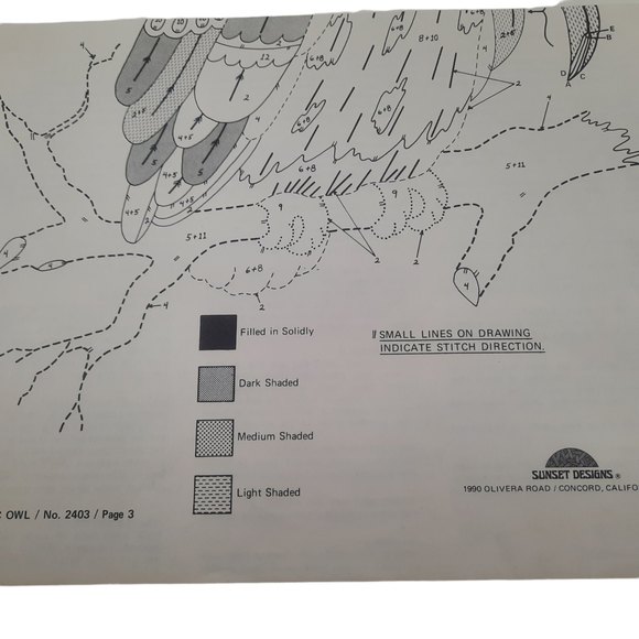 Sunset Designs Majestic Owl Embroidery Craft Kit 16X20 - Picture 6 of 7